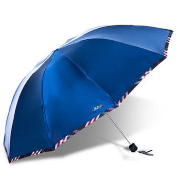 天堂伞超大强力拒水晴雨伞黑胶防晒三折伞商务男士伞